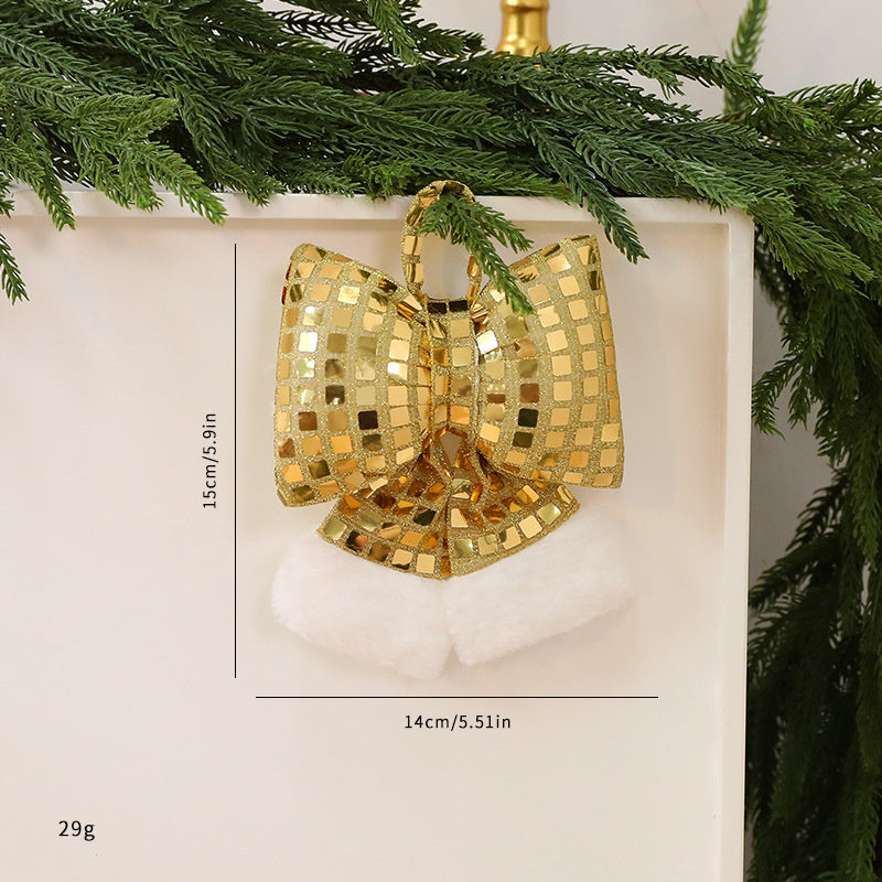 Mirror Bow Christmas Tree Decoration