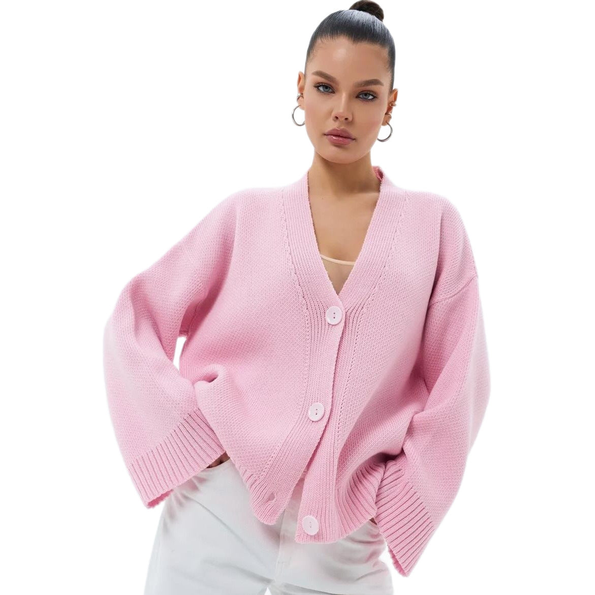 Thick Knit Cardigan Baggy Coat