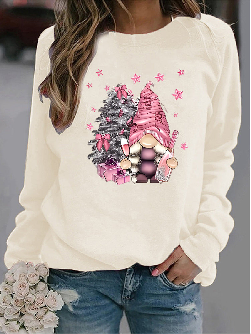 Women's Christmas Printed Crew-Neck Sweater