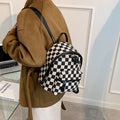 Checkerboard Checkerboard Black And White Contrast Color Trend Personality Shoulders