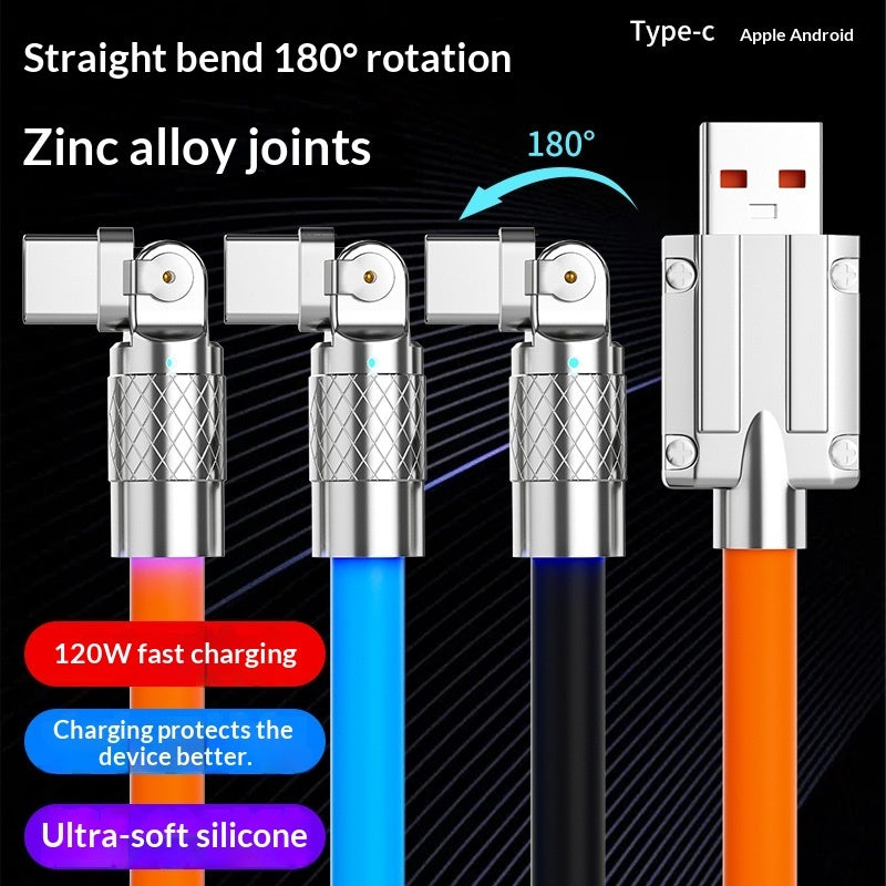Mecha Elbow 180 Rotating Data Cable Reinforced