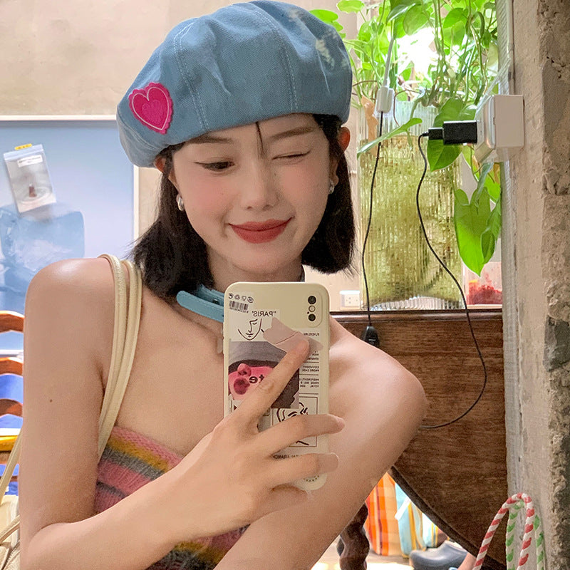 Small Face Beret Fashion Painter Cap