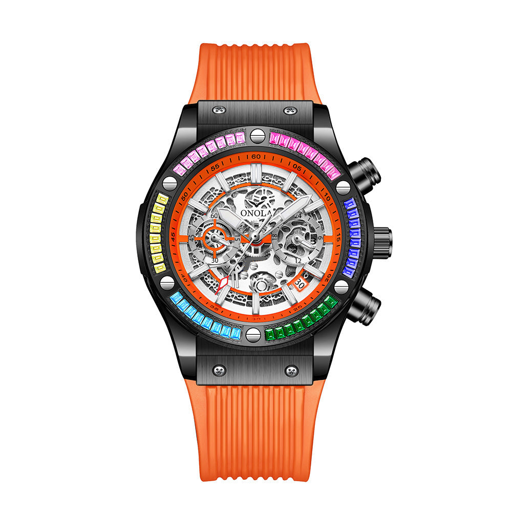 Men's Fashionable All-match Waterproof Multi-functional Quartz Watch