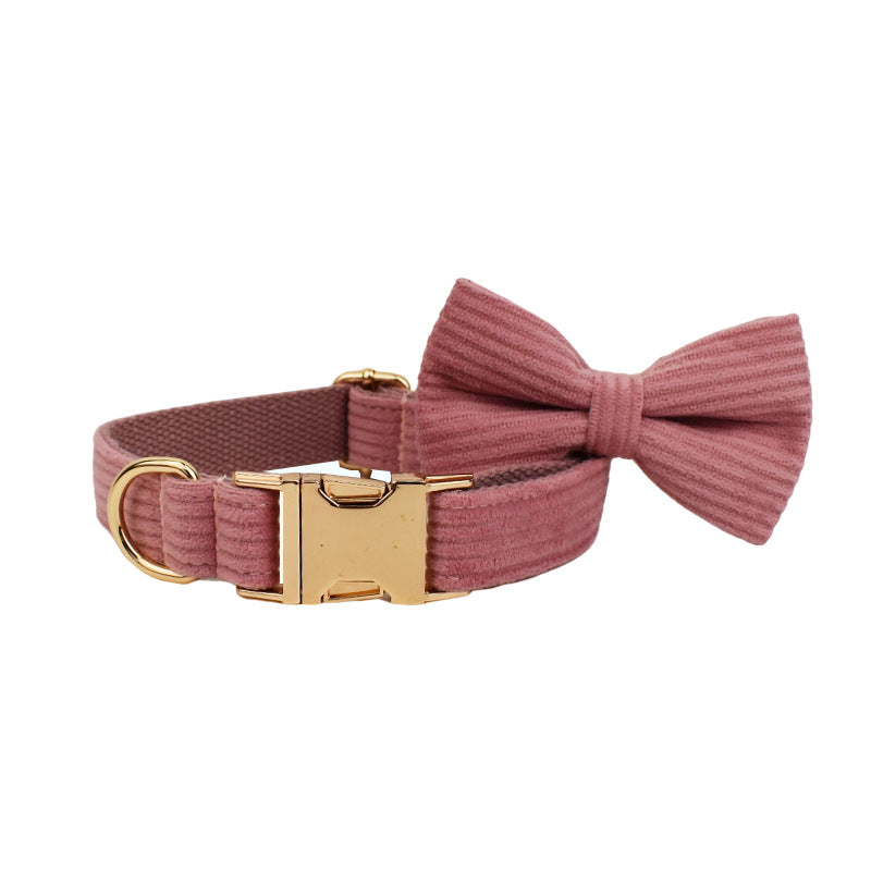 Corduroy Pet Collar Traction Rope