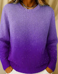 Pattern Element 3D Digital Printing Loose Casual Raglan Sweater