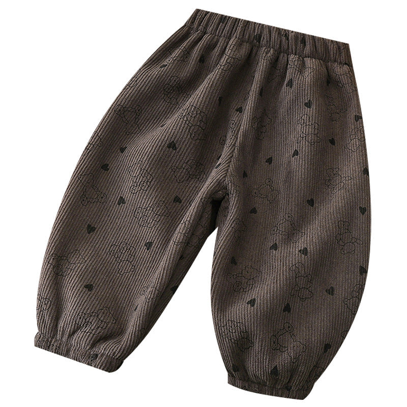 Children's Fleece-lined Warm Thickened Sweatpants