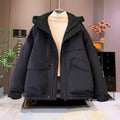 Korean-style Loose-fitting Hooded Quilted Outdoor Jacket