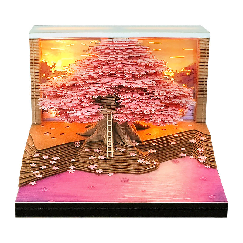 2026 Desk Calendar, Creative Desktop Ornament, Treehouse Paper Sculpture