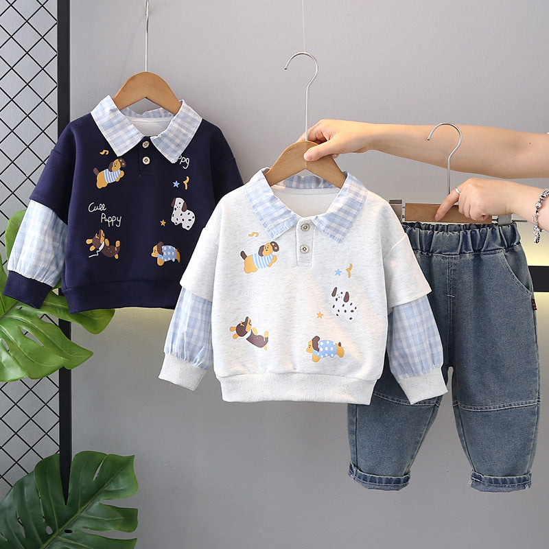 Boys Autumn Suit Baby Clothes Children
