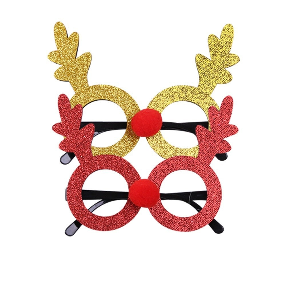 2025Golden Glasses Christmas Day Party Decoration