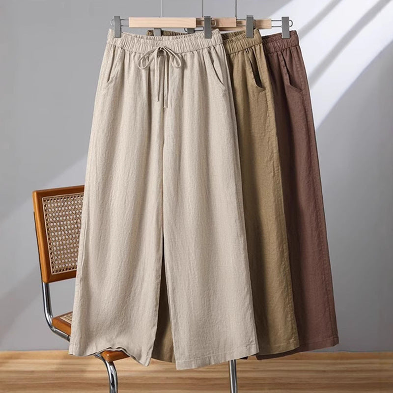 Women's Drawstring Straight Thin Casual Pants