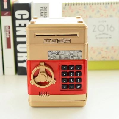 Cash Machine Savings Piggy Bank Password Lock Safe Box