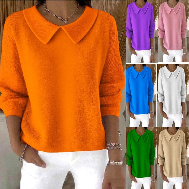 New Women's Loose Casual Solid Color Long Sleeve