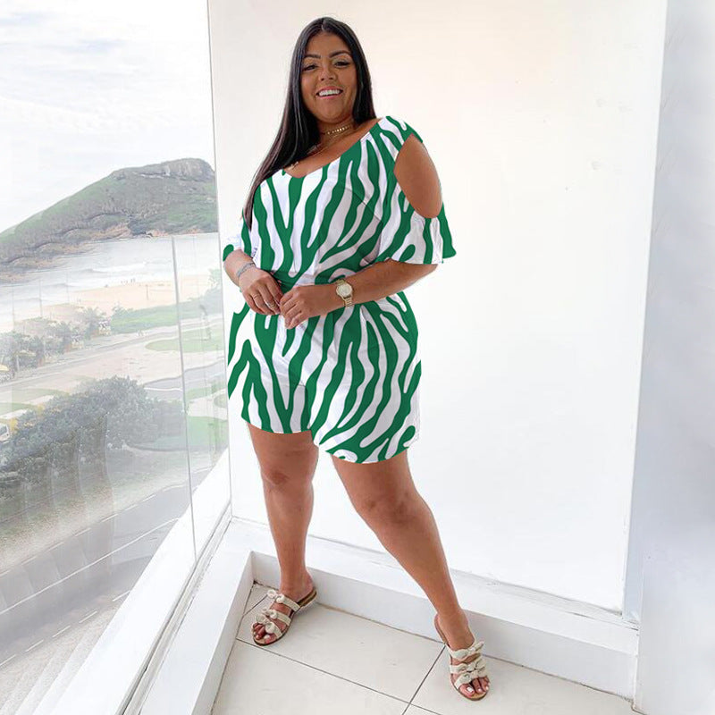 Women's Solid-Color Versatile Casual Loose Plus-Size Jumpsuit