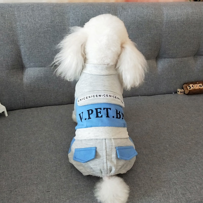 Pet four-legged one-piece clothes