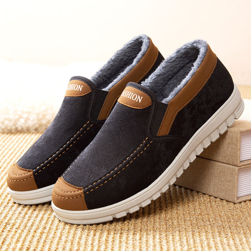 Plush Thick Men's Cotton Shoes