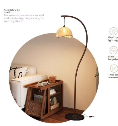 Internet-famous And Vintage S-shaped Crescent Floor Lamp Silent Wind