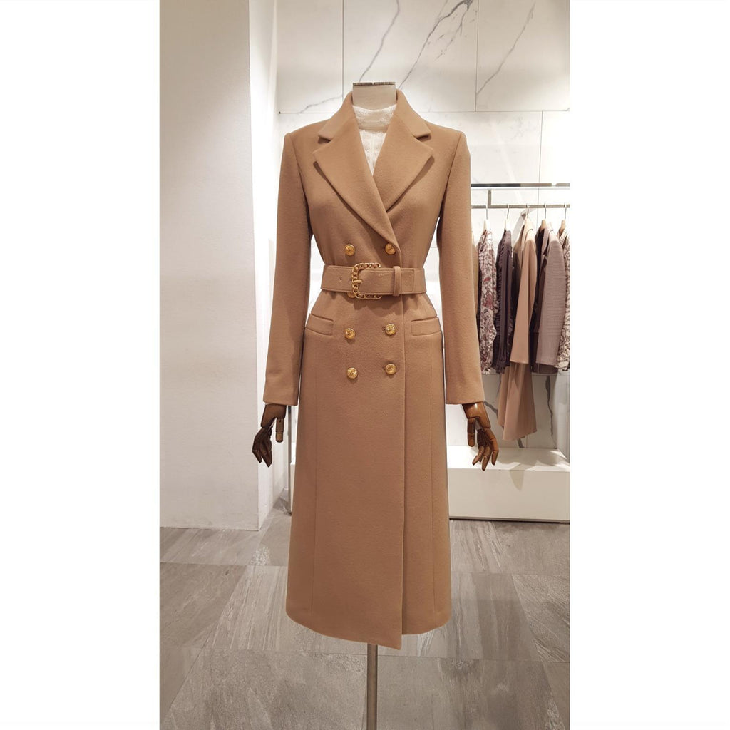 New fashion style long thick woolen coat