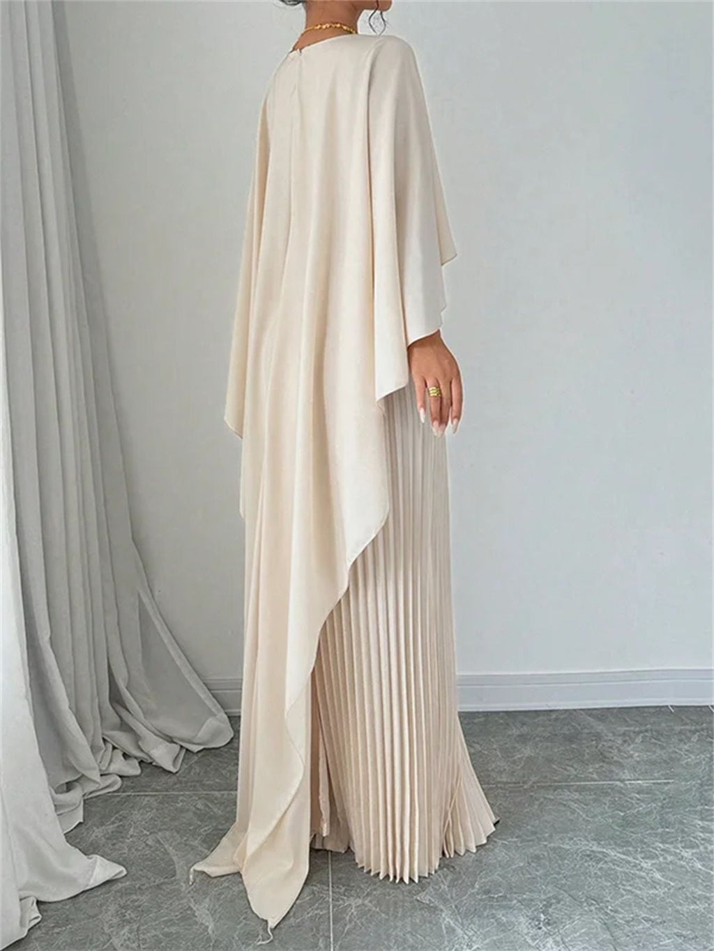 Women's Loose Batwing Sleeve Dress Fashion Casual Mid-Length Summer Dresses