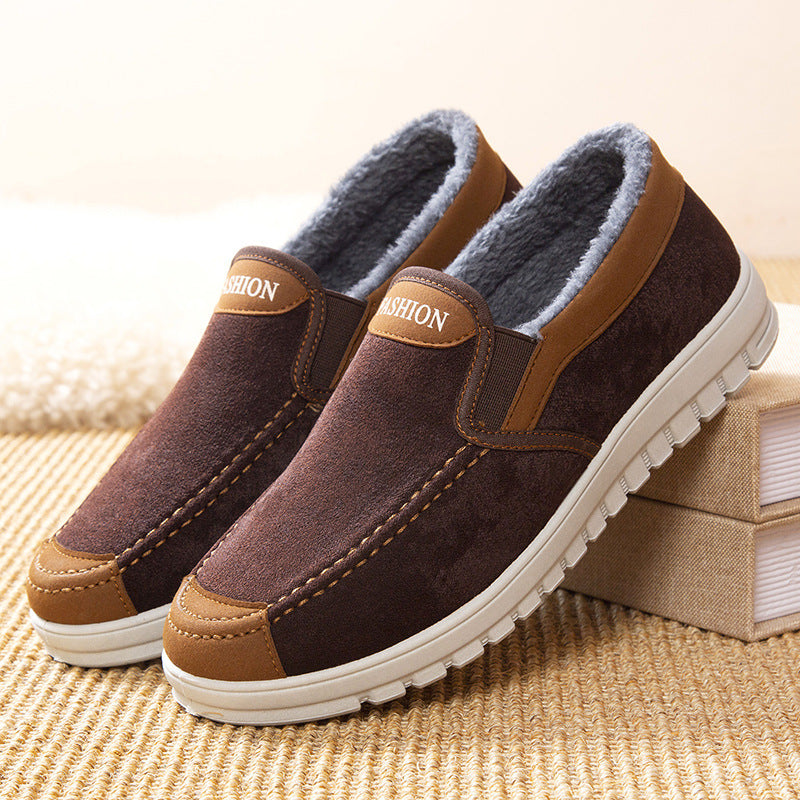 Plush Thick Men's Cotton Shoes