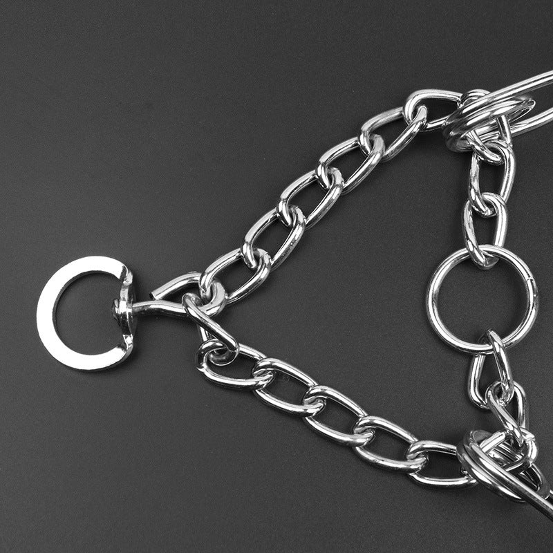 Metal iron removable dog training chain