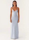 Women's V-neck Backless Bra Sling Midi Dress