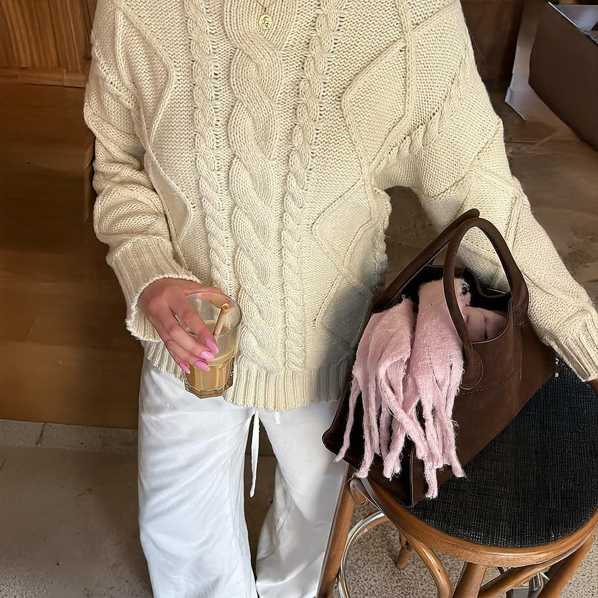 European And American Leisure Simple Wool Long Sleeve