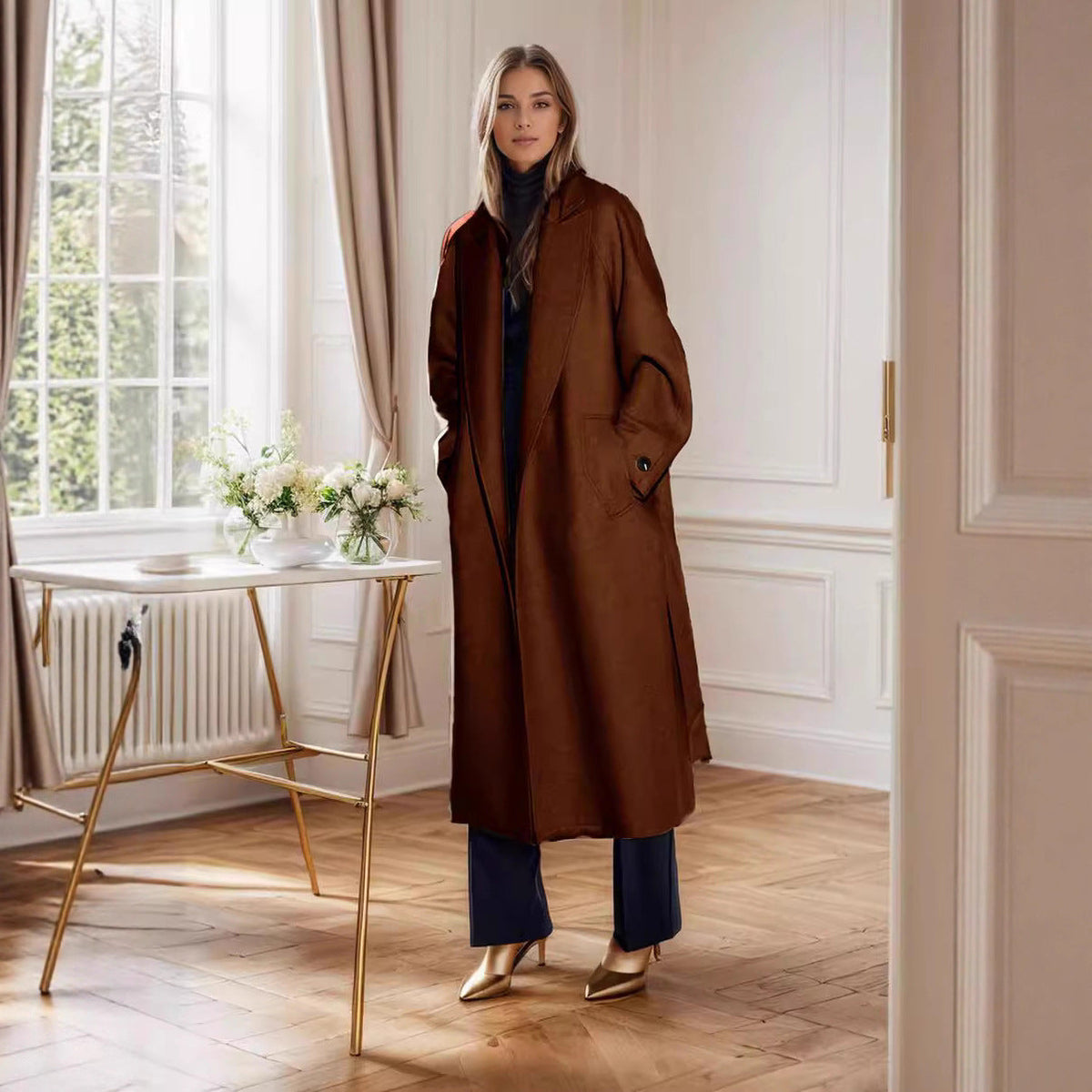 Autumn And Winter Women's Wool Coat Jacket