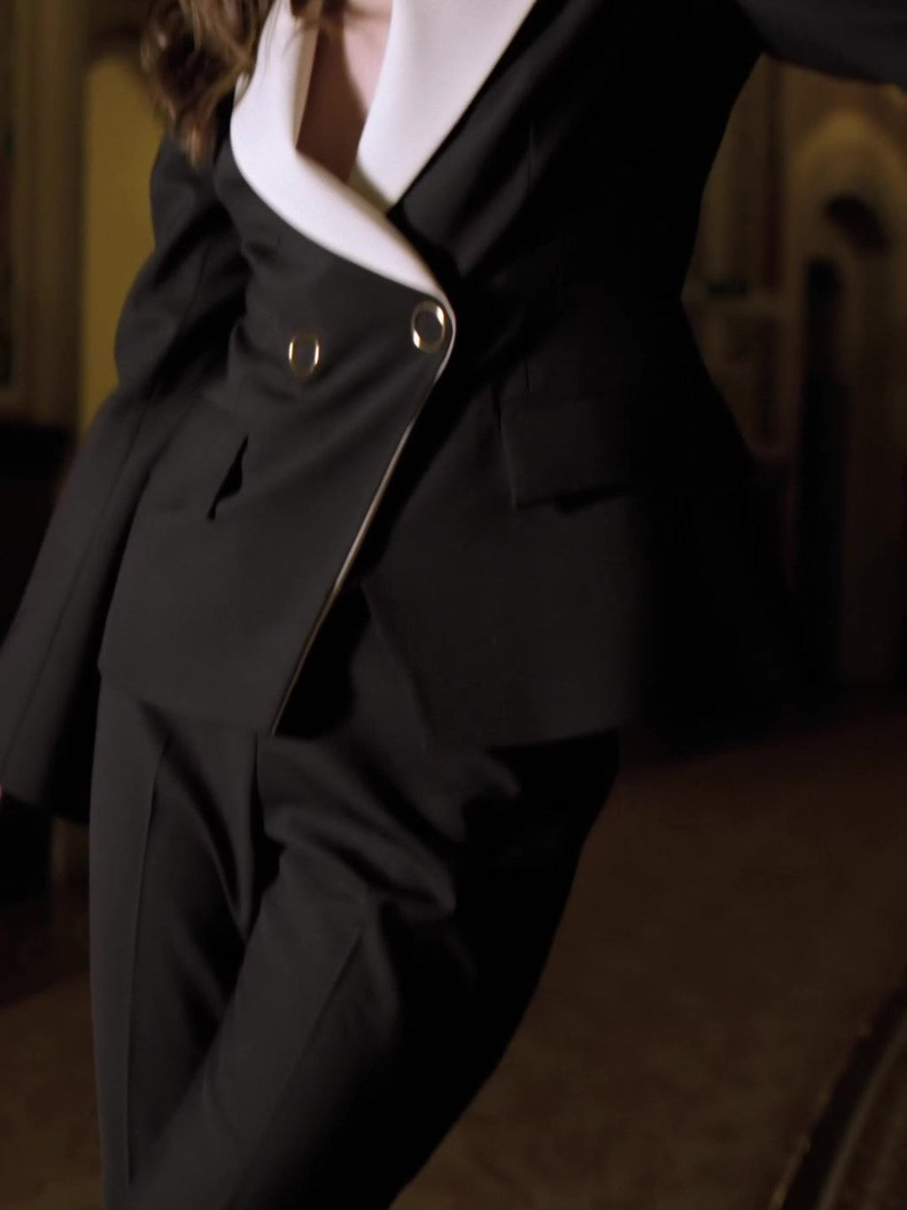 Commuting Colorblock Blazer & Pants Set