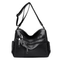 Casual soft leather diagonal bag