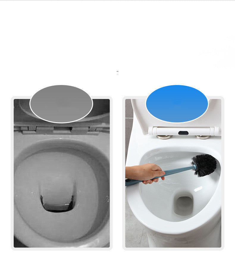 Punch-Free Wall-Mounted Storage Cleaning Brush, Long Handle And No Dead Ends Toilet Brush