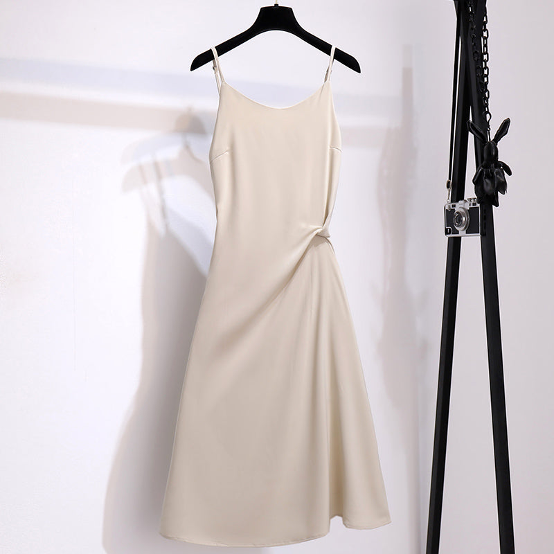 Avocado Green Suspender Dress Women''s Design in Summer