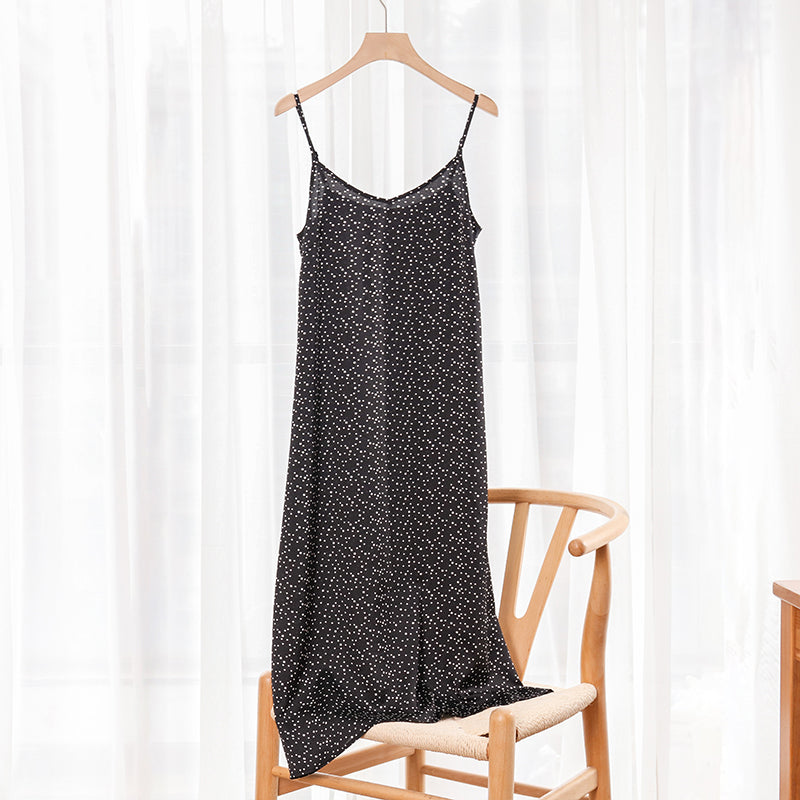 S-XL Korean Polka Dot Summer Women Dress Spaghetti Strap