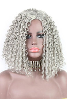 African Small Curls Mechanism Rose Inner Net Middle-Aged And Elderly Short Curly Hair