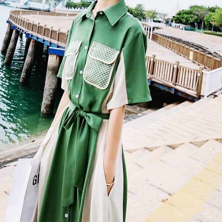 Dress Women''s Summer French Style Long Design Sense