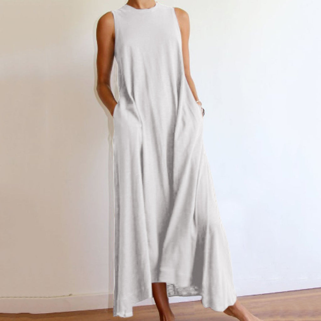 Summer Hot Style Knitted Round Neck Dress Women