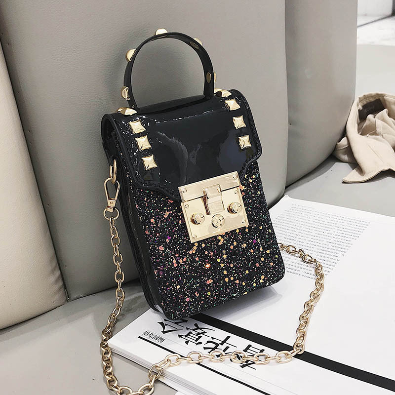 Fashion Sequined One-shoulder Phone Bag