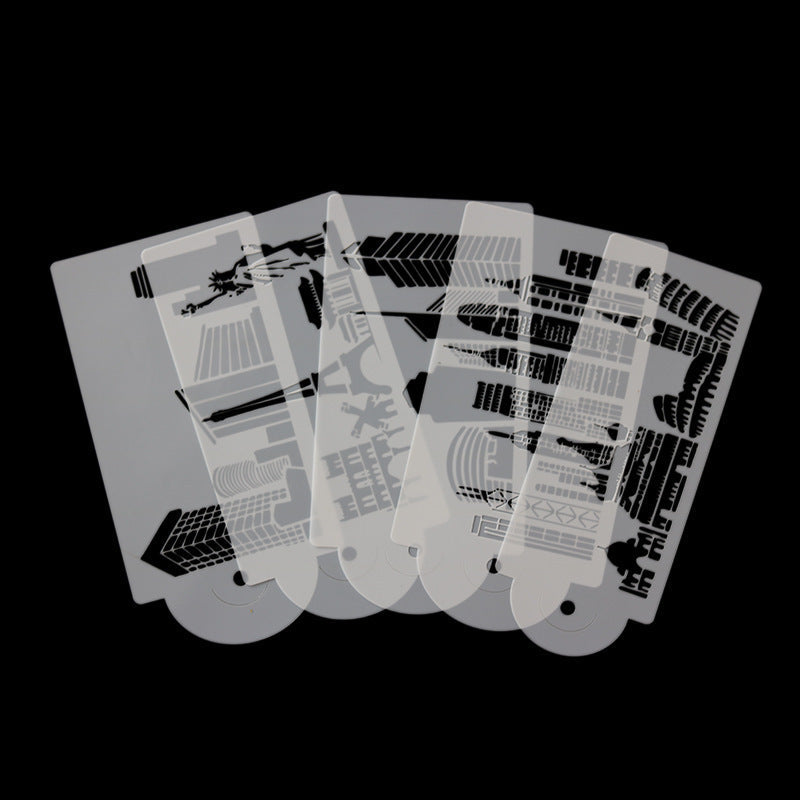 Cross-mirror Amazon 5-piece hollow building spray mold baking printing spray template cake edge decoration mold