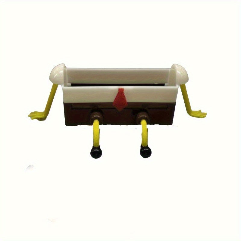 Cartoon Sponge Drain Rack – Plastic Hanging Organiser for Kitchen & Bathroom