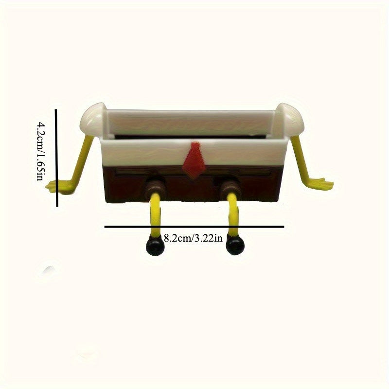 Cartoon Sponge Drain Rack – Plastic Hanging Organiser for Kitchen & Bathroom