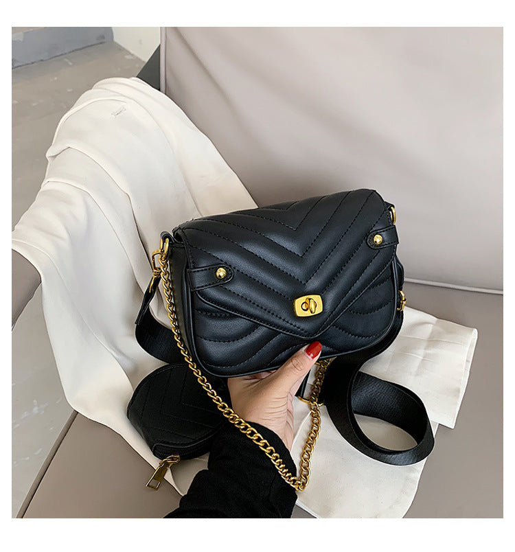 Small Fragrance Style Popular High-End Sense Chain Messenger Bag