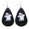 Halloween Leather Water Drop Earrings Fashion Simple Ghost Festival Earrings Personalized Skull Pumpkin Lantern Earrings Factory Hot Sale