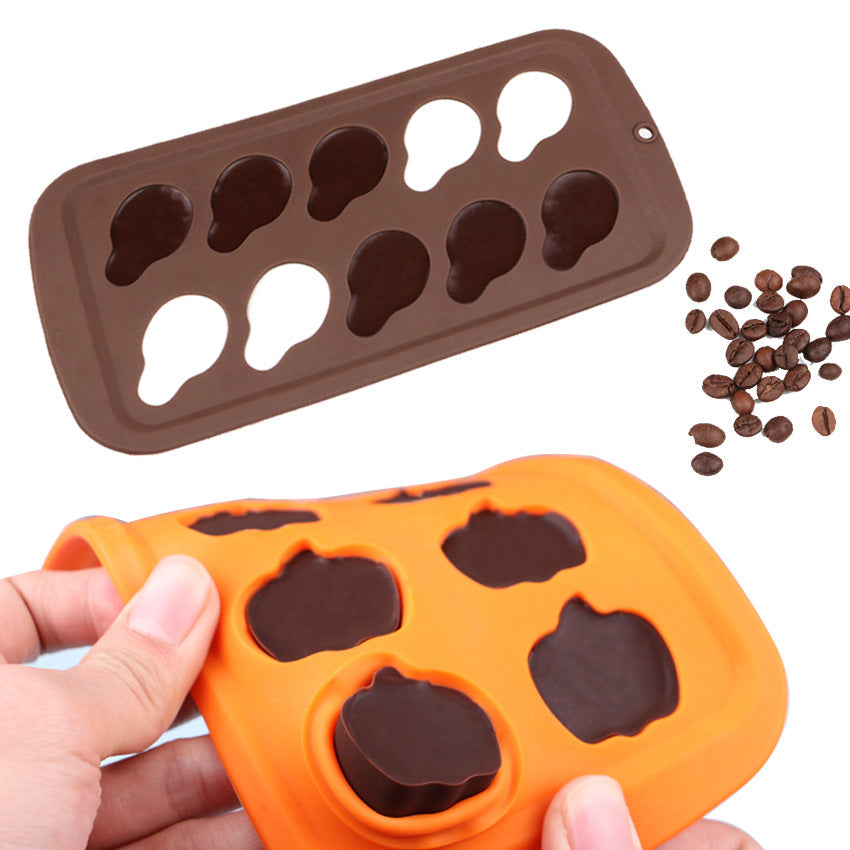 Halloween mold diy glue dripper pumpkin biscuit cake mold Candy Flip candy cookie skull skull chocolate mold