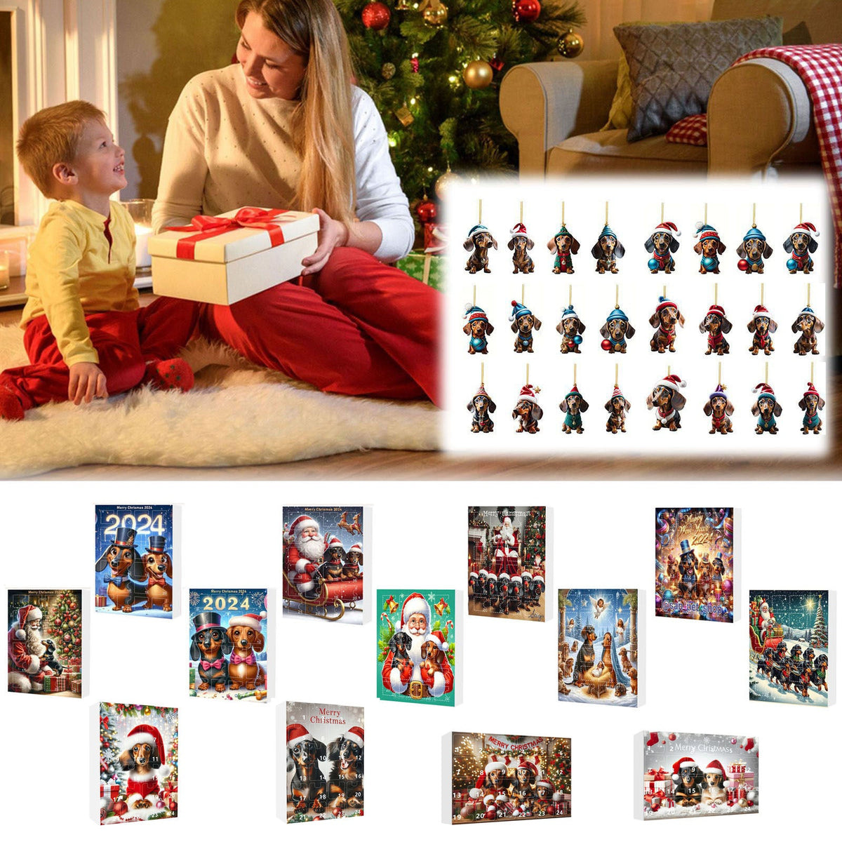 Christmas Countdown Pet Pendant Home Decoration