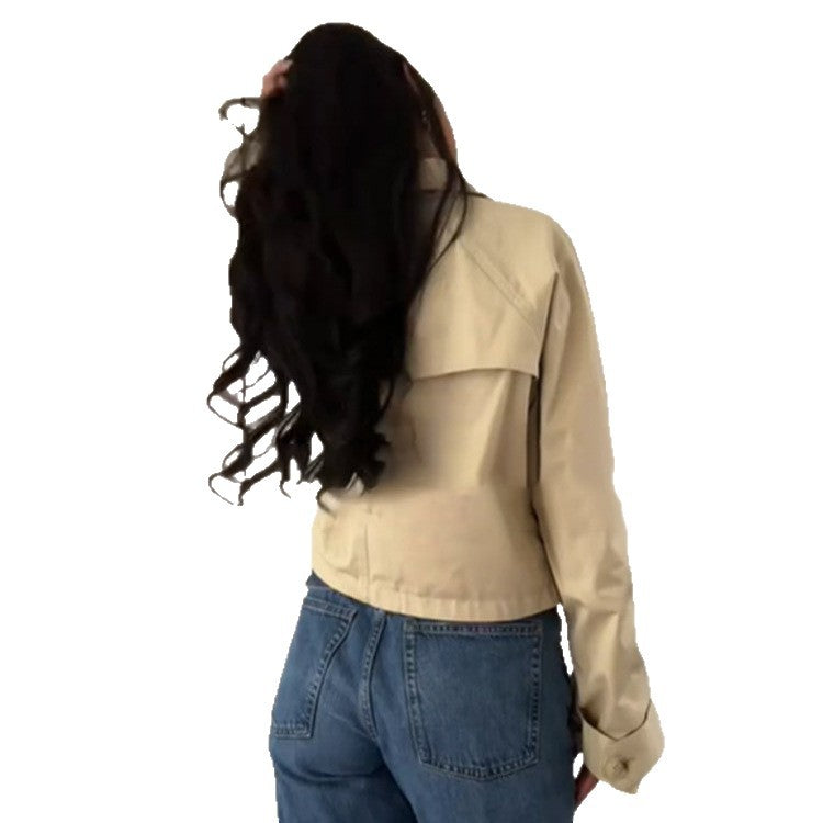 Women's Temperament Commute Lapel Double-sided Short Jacket