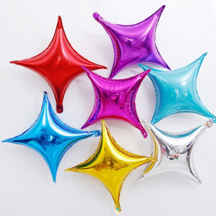 10-inch Small Size Four-angle Star Aluminum Film Balloon