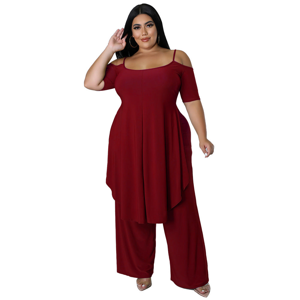 Arrival Solid-color Sexy Camisole Two-piece Set