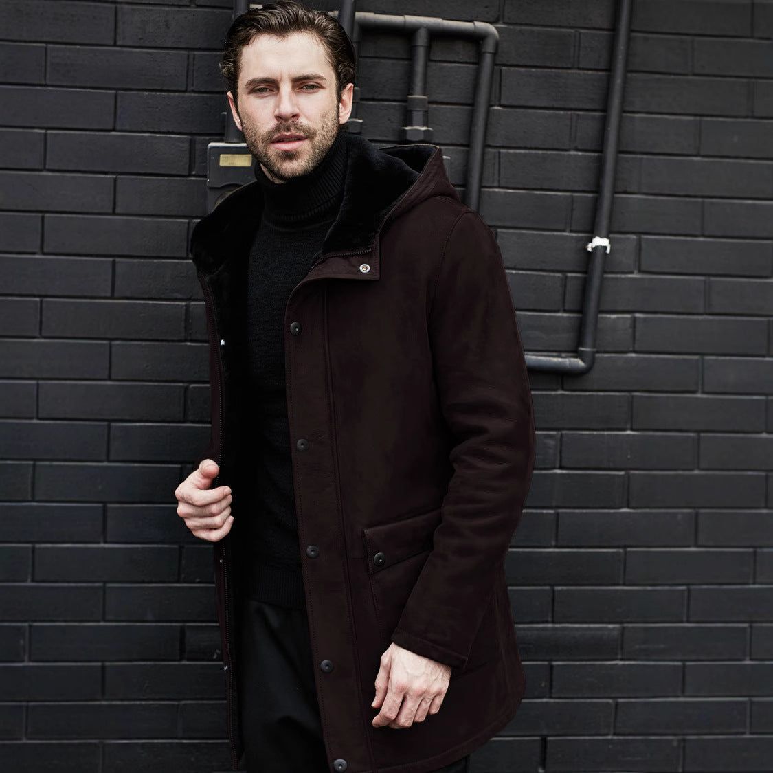 Casual Fleece Hooded Jacket For Men