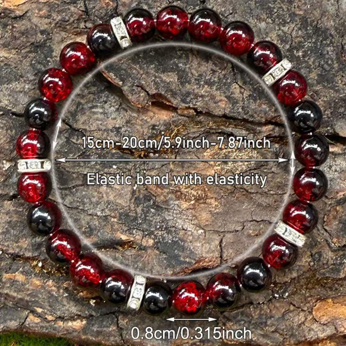 Natural Stone Beaded Handmade Elastic String Bracelet