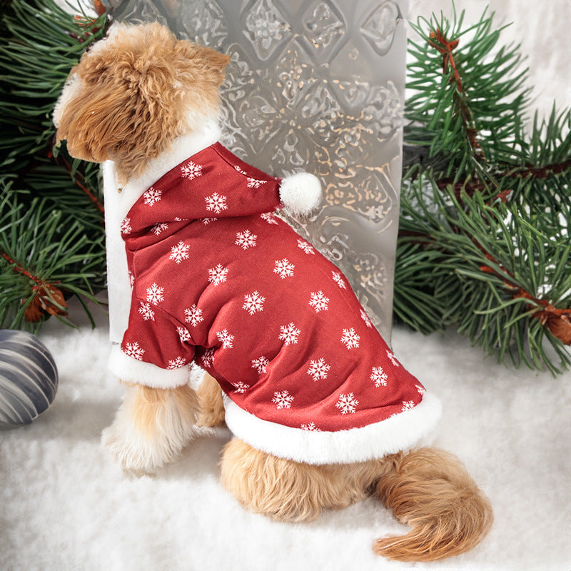 Christmas Cute Fleece-lined Thickened Pet Clothes